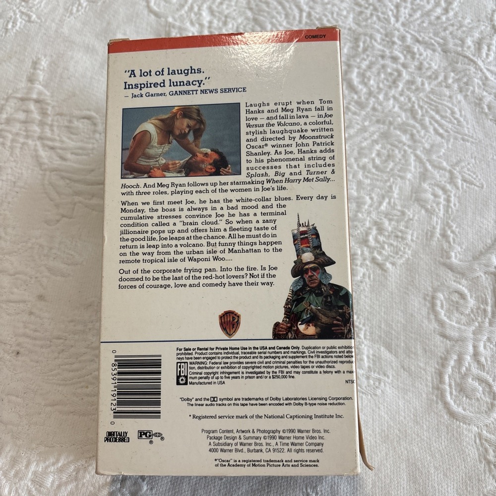 Joe Versus the Volcano (1990) VHS Tom Hanks Comedy Romance Meg Ryan - Picture 2 of 6